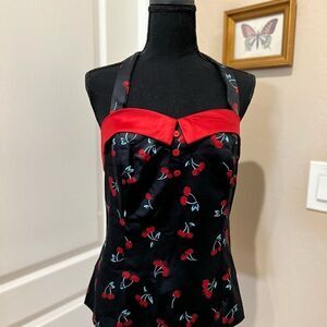 NWT Belle Poque Retro cherry top, pin up style - Large